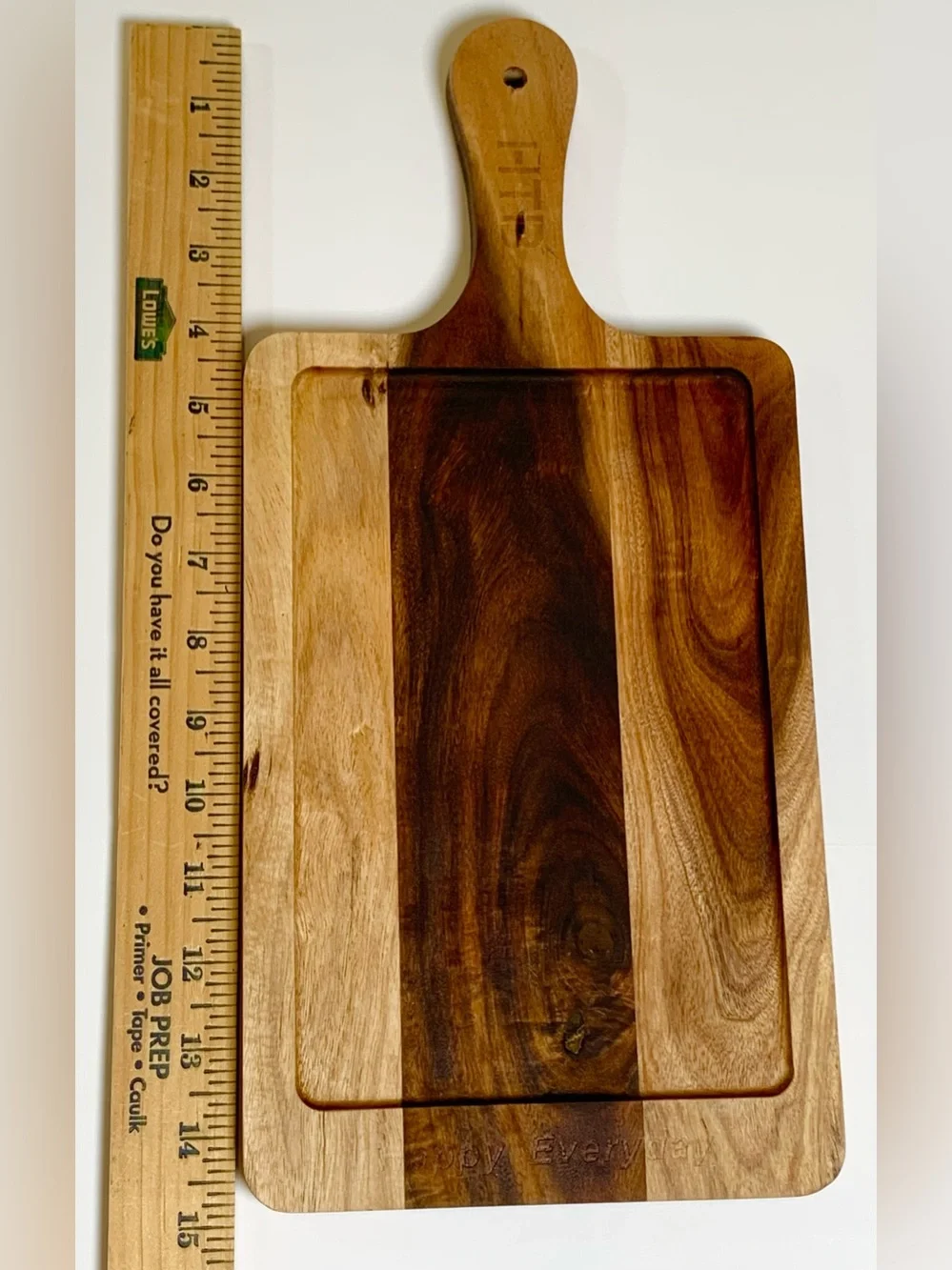 HTB Acacia Wood Charcuterie Serving Board Happy Everyday Cheese Cutting Board